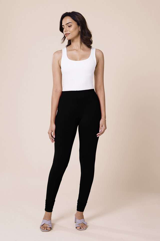 Solid-Cotton-Slim-Fit-Women-s-Leggings