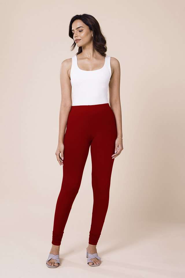 Solid-Cotton-Slim-Fit-Women-s-Leggings