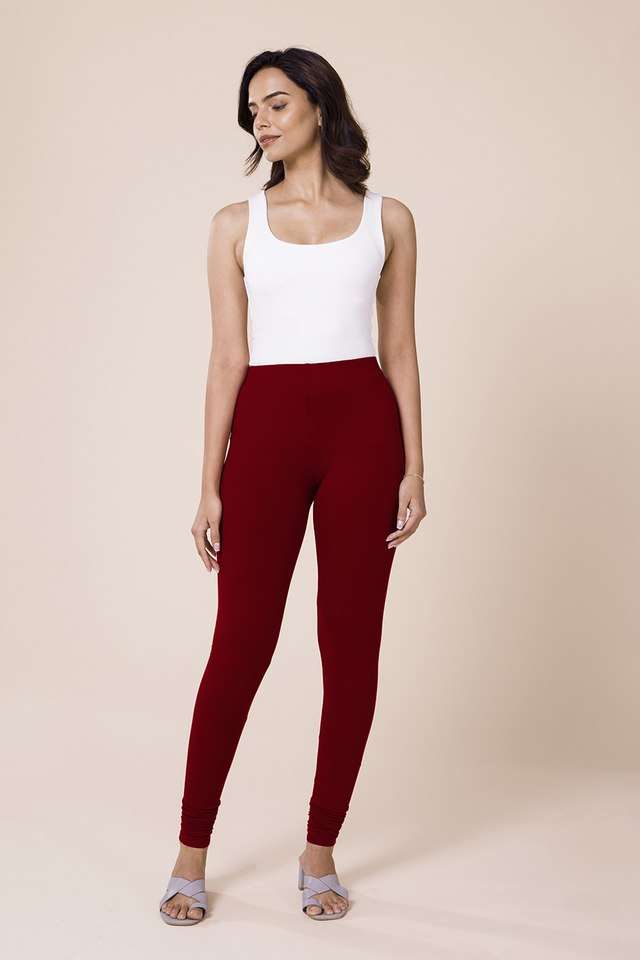 Solid-Cotton-Slim-Fit-Women-s-Leggings