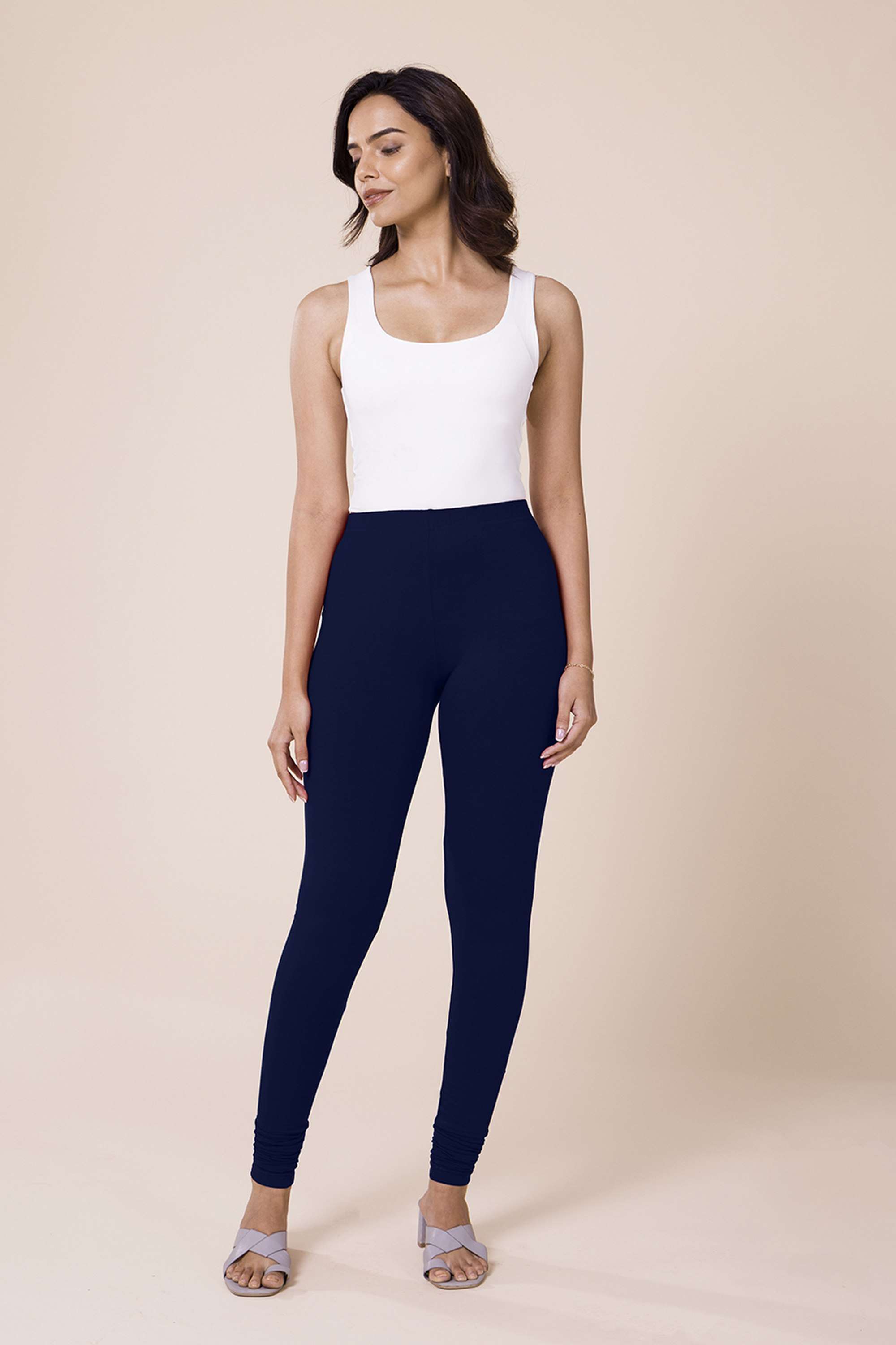 Solid-Full-Length-Cotton-Women-s-Leggings