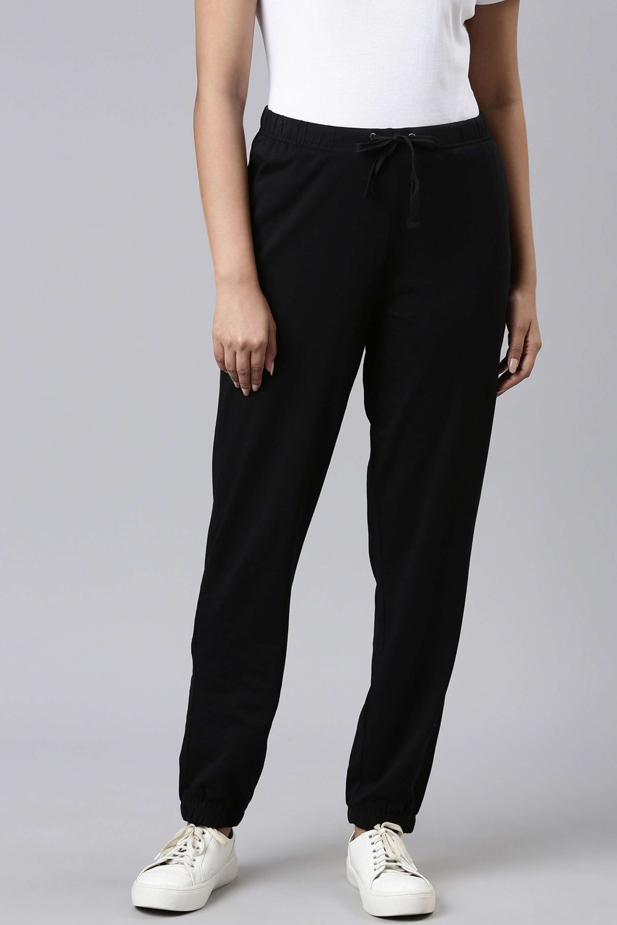 Solid-Ankle-Length-Cotton-Women-s-Joggers