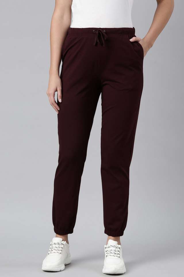Solid-Cotton-Regular-Fit-Women-s-Joggers