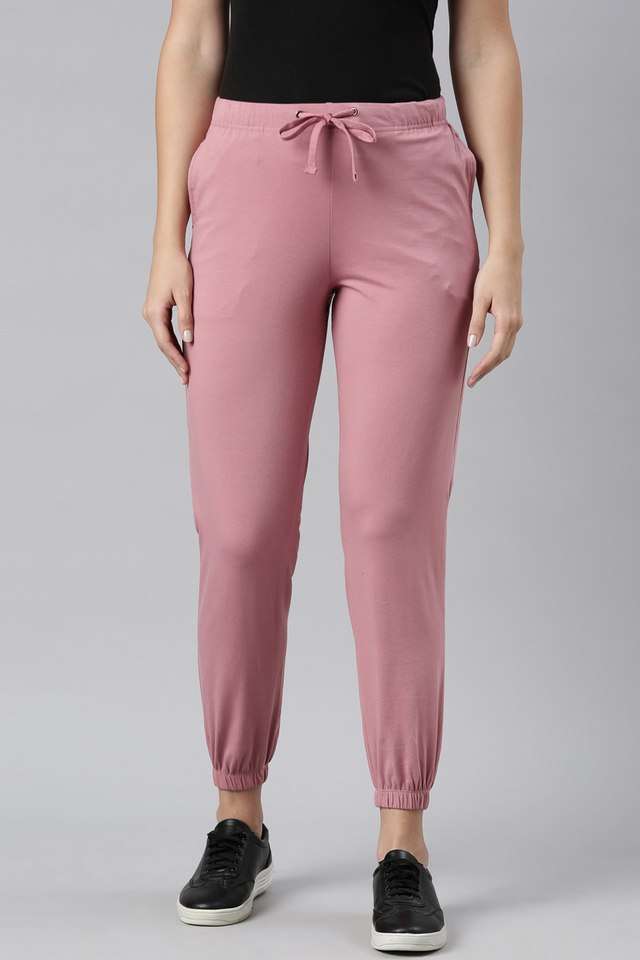 Solid-Cotton-Regular-Fit-Women-s-Joggers