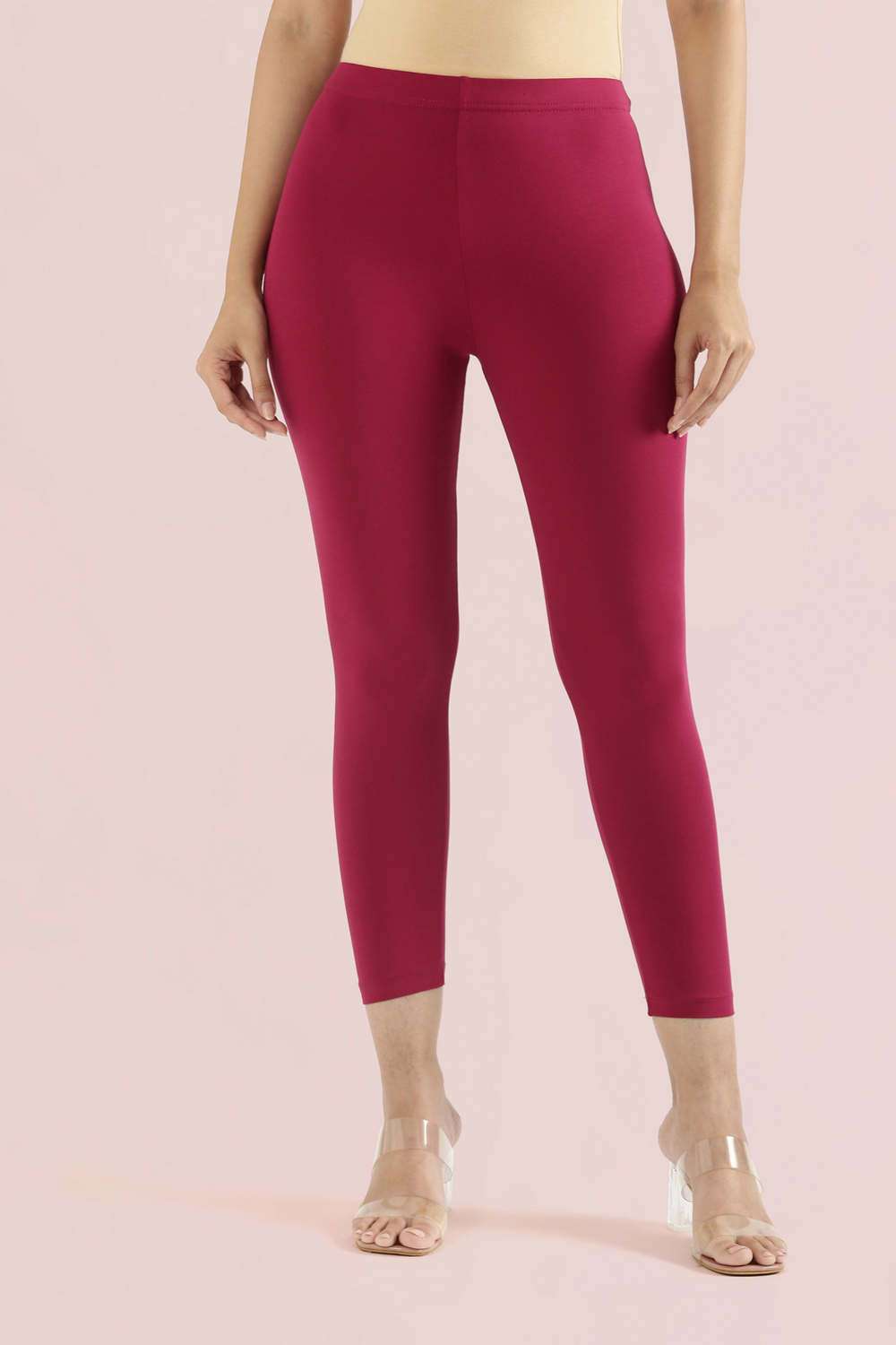 Solid-Crop-Cotton-Women-s-Leggings