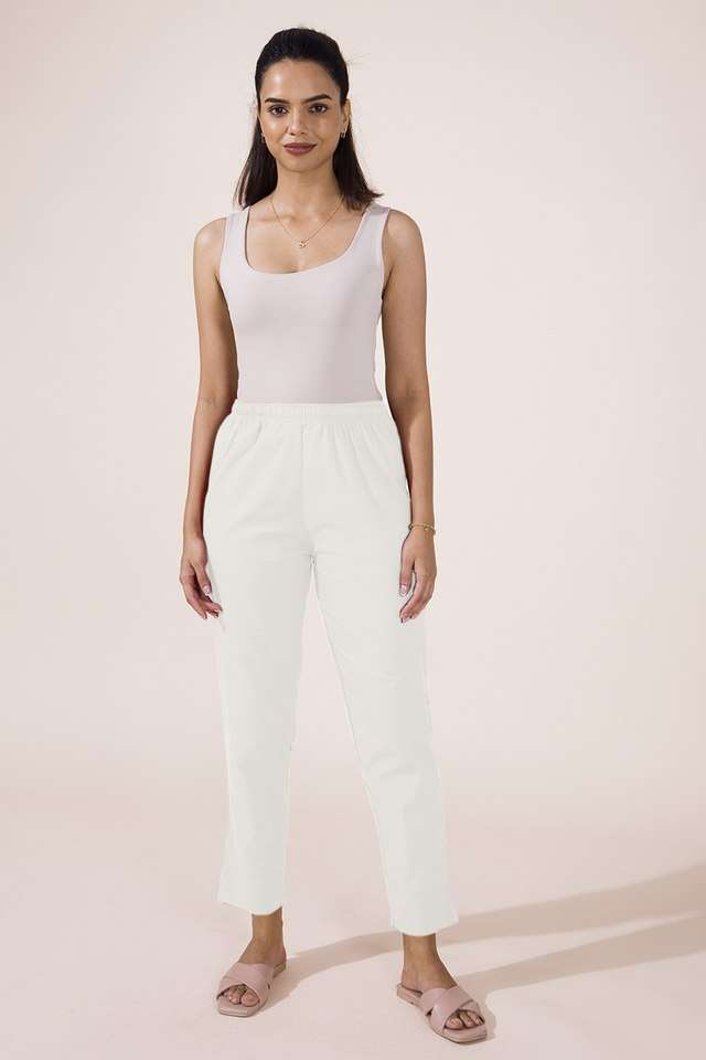 Solid-Linen-Regular-Fit-Women-s-Pants