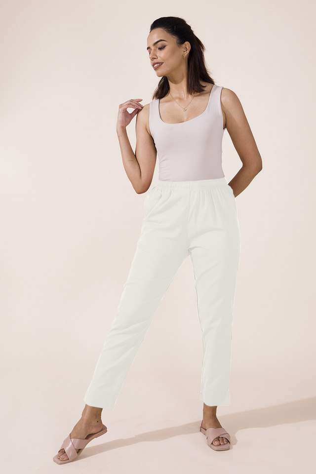 Solid-Linen-Regular-Fit-Women-s-Pants