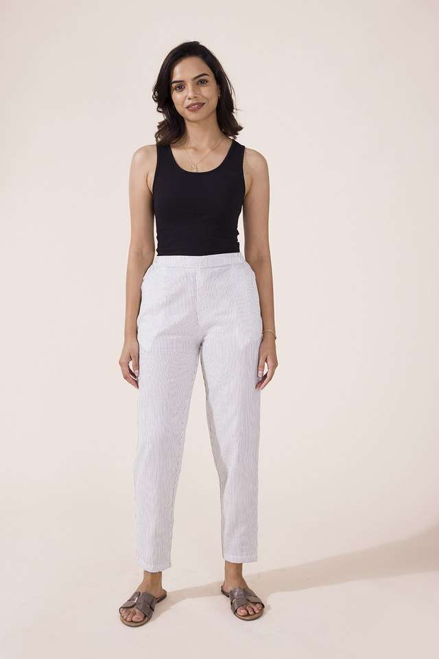 Solid-Linen-Regular-Fit-Women-s-Pants