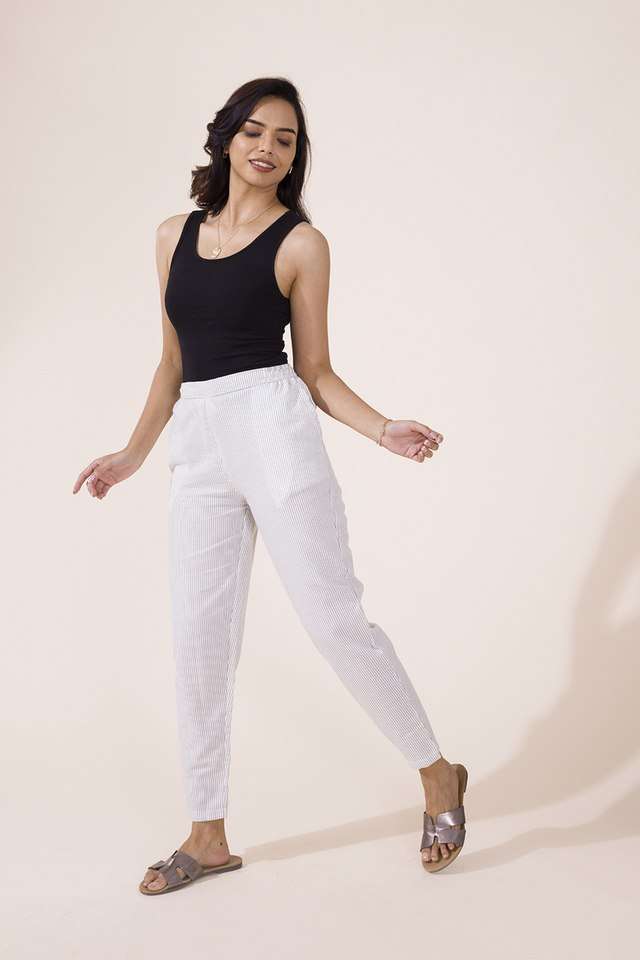 Solid-Linen-Regular-Fit-Women-s-Pants