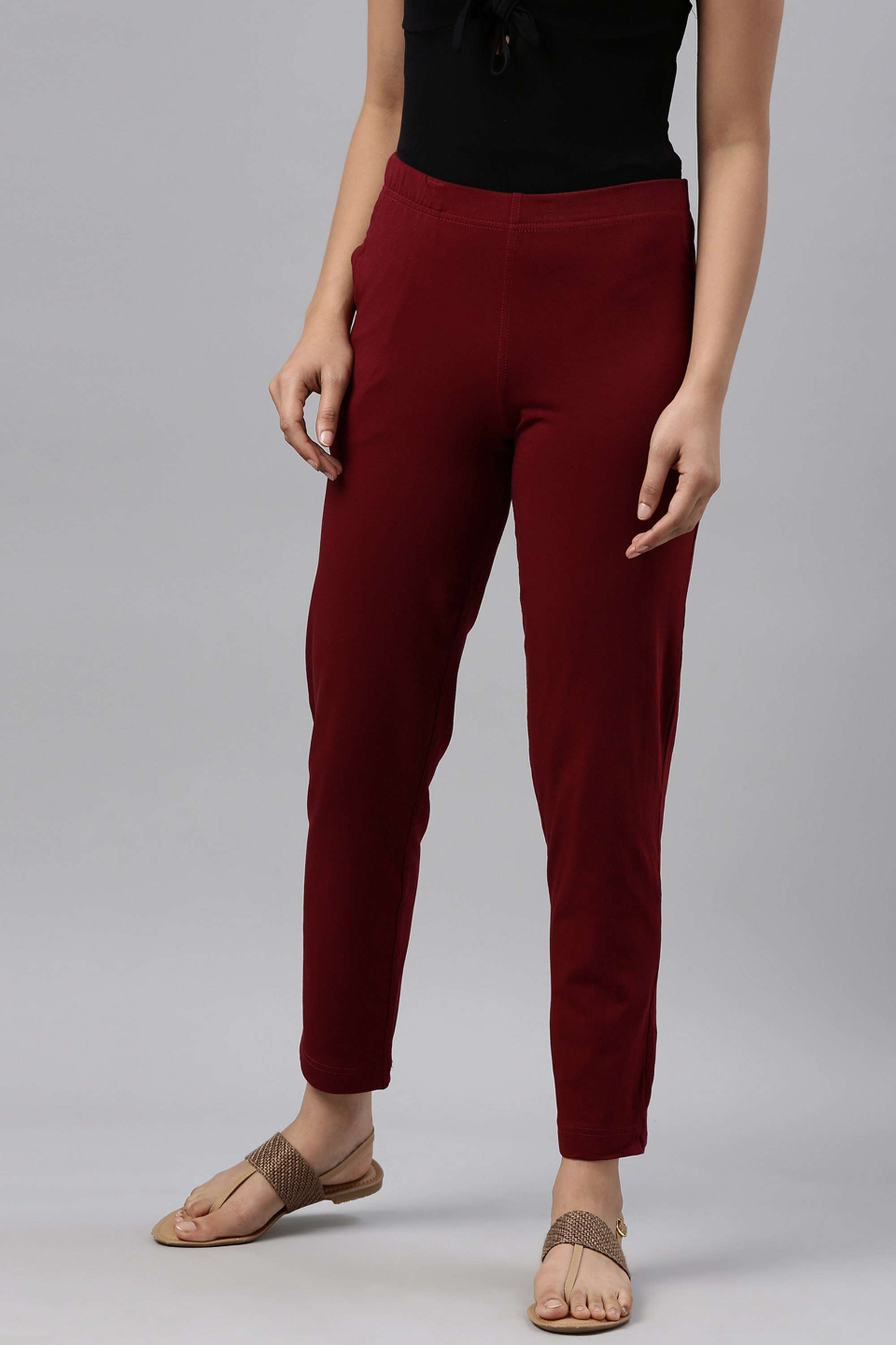 Solid-Regular-Fit-Cotton-Women-s-Festive-Wear-Pants