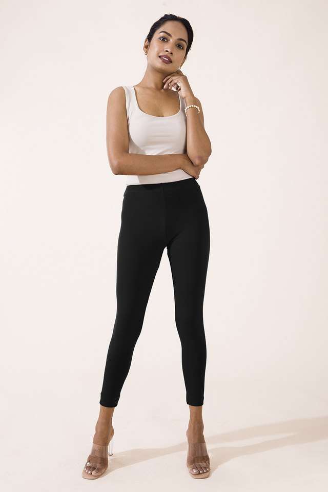Solid-Cotton-Slim-Fit-Women-s-Leggings