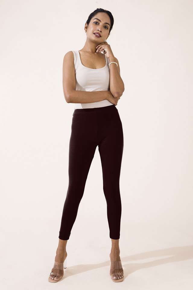 Solid-Cotton-Slim-Fit-Women-s-Leggings