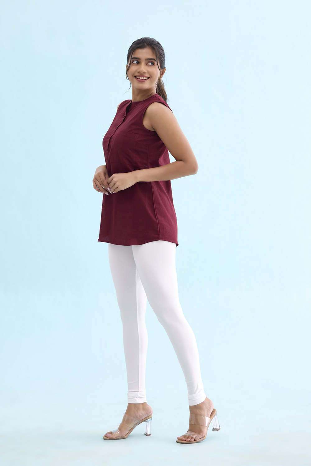 Solid-Full-Length-Nylon-Women-s-Leggings