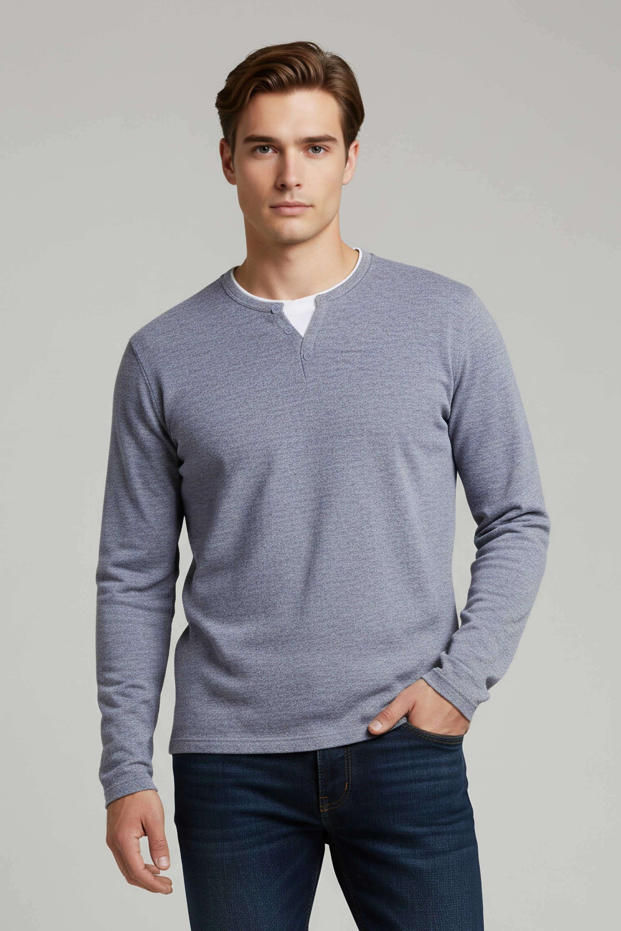 Solid-Cotton-Round-Neck-Men-s-Sweatshirt