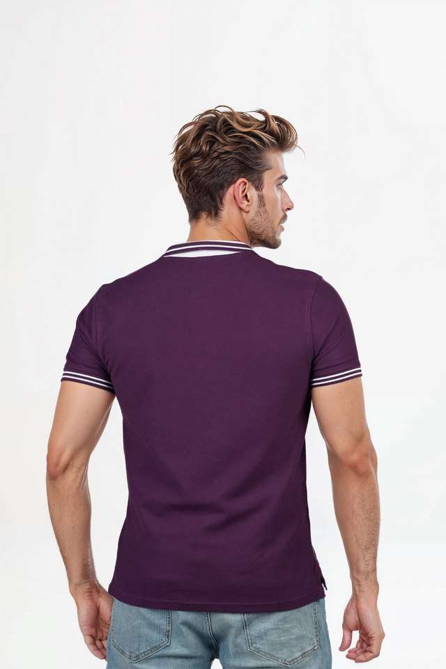 Textured-Cotton-Polo-Men-s-T-Shirt