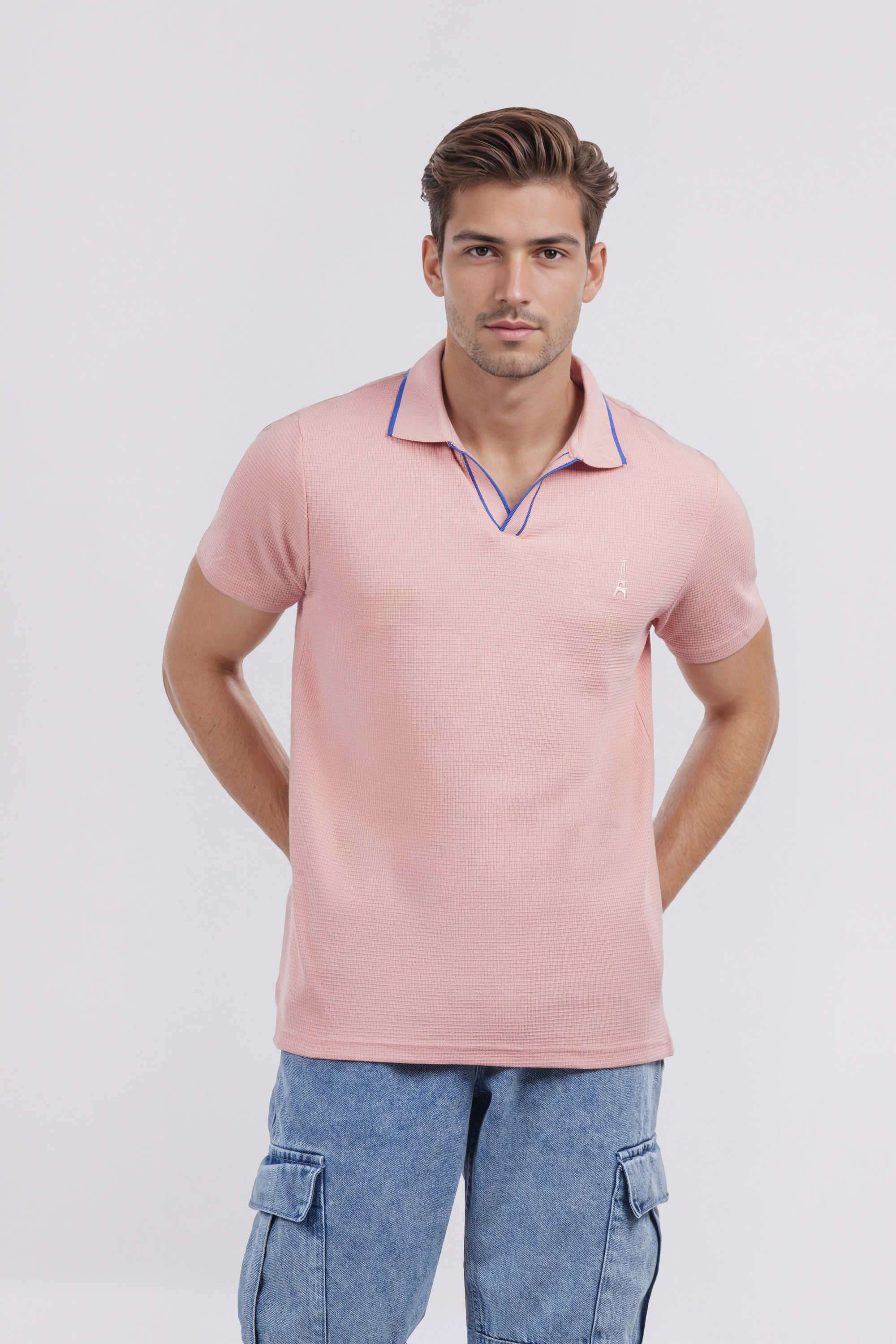 Textured-Cotton-Round-Neck-Men-s-T-Shirt