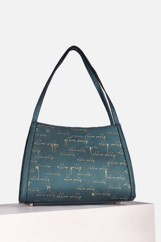 Printed-Polyurethane-Zipper-Closure-Shoulder-Bag