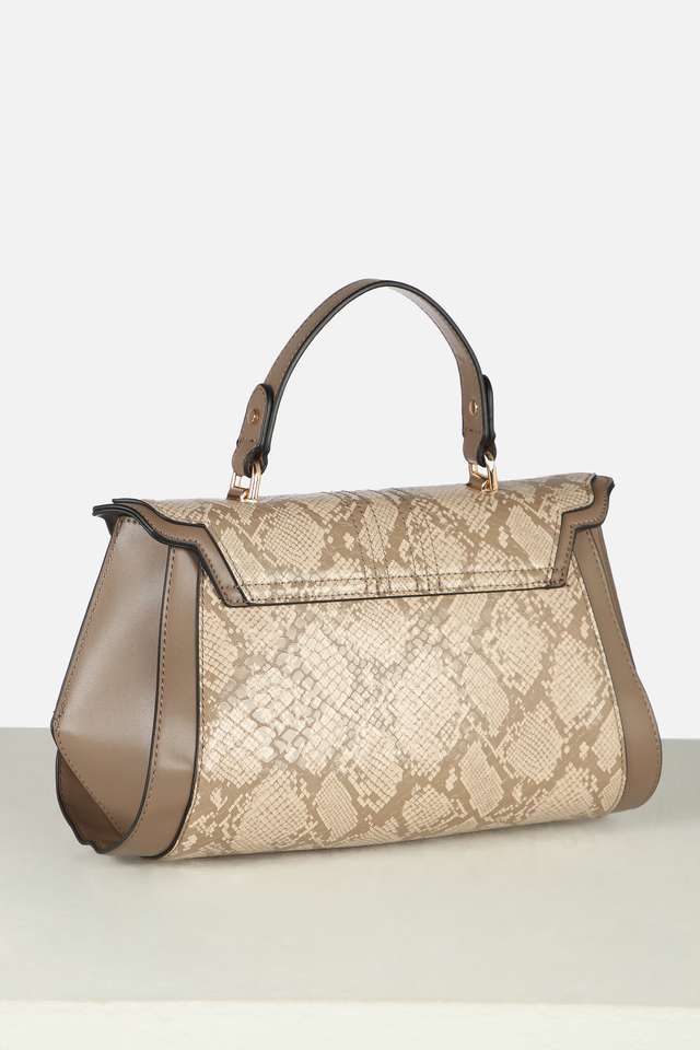 Textured-Polyurethane-Twisted-Clasp-Closure-Shoulder-Bag