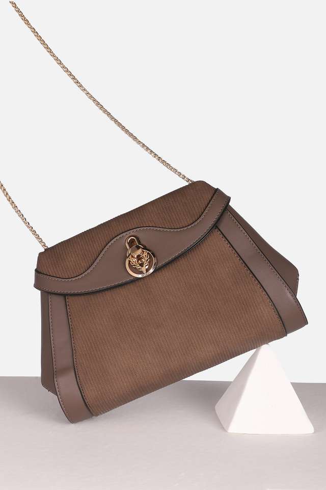 Textured-Polyurethane-Twisted-Clasp-Closure-Sling-Bag