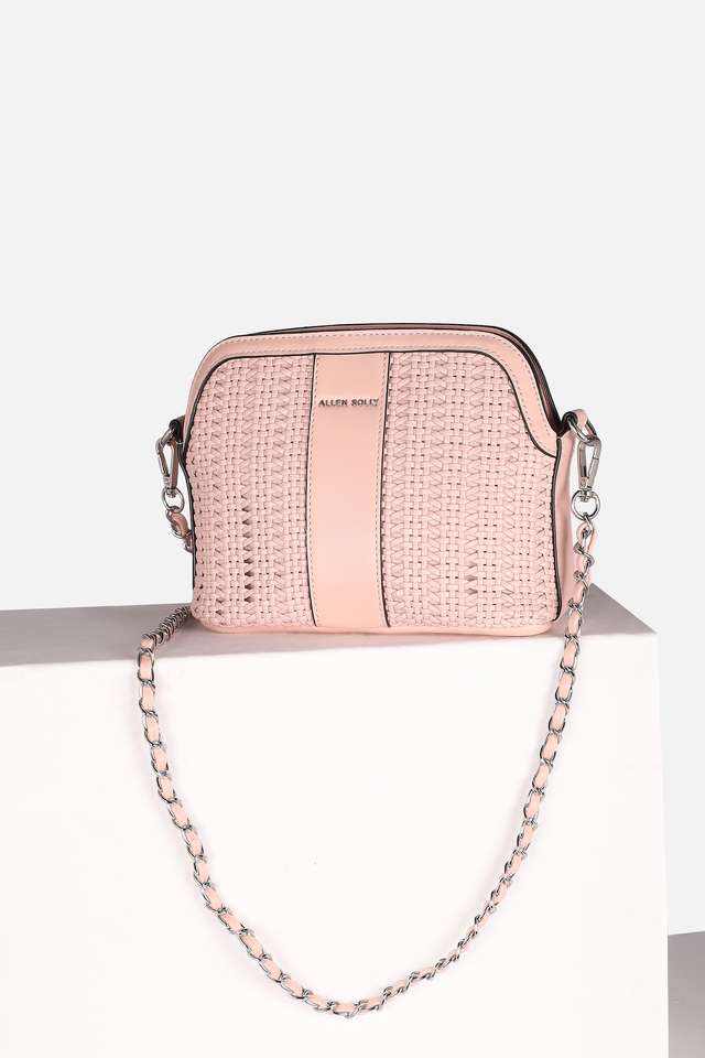 Textured-Polyurethane-Zipper-Closure-Sling-Bag