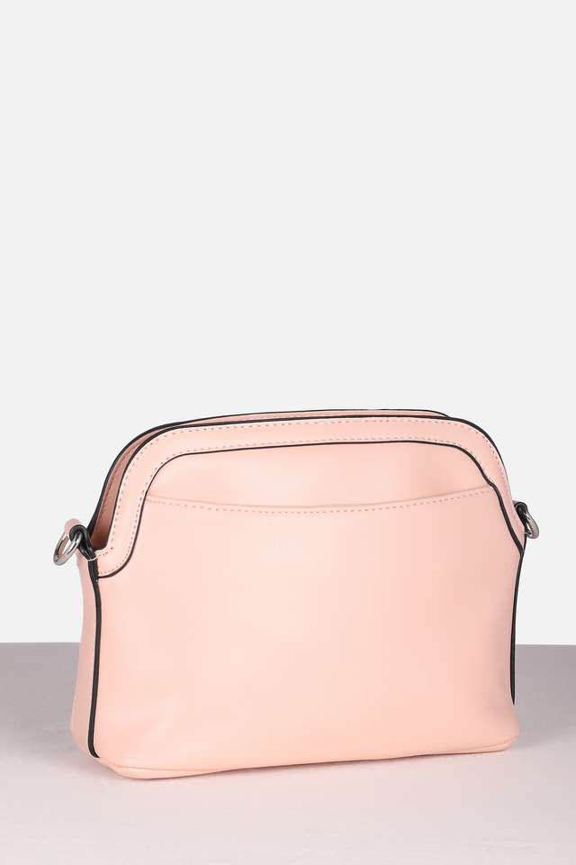 Textured-Polyurethane-Zipper-Closure-Sling-Bag