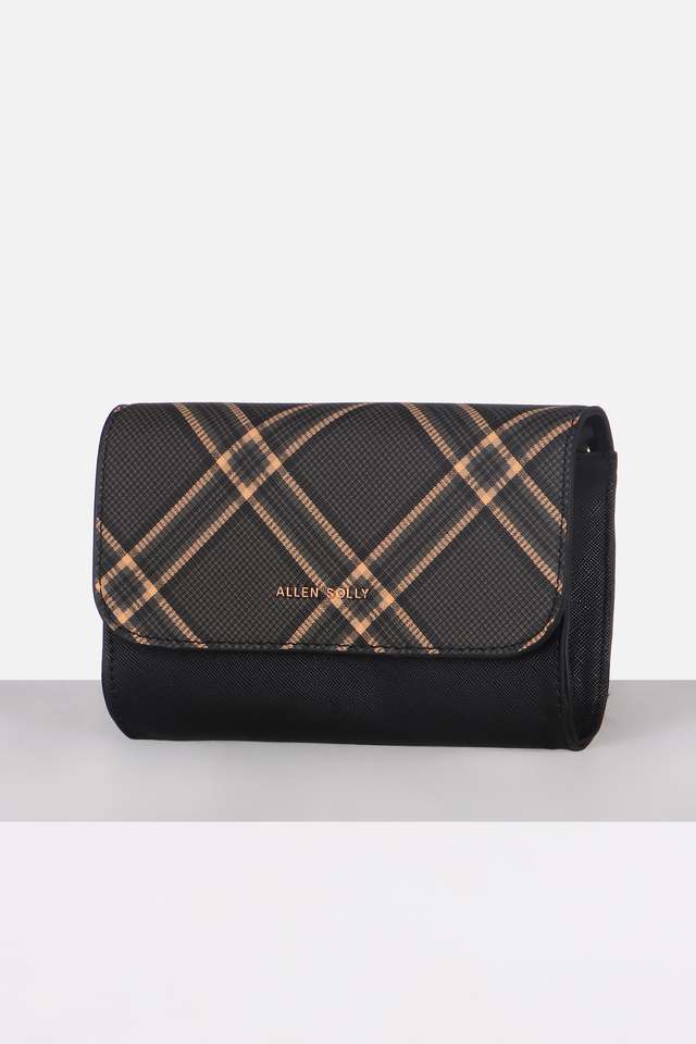 Checks-Polyurethane-Magnetic-Closure-Sling-Bag