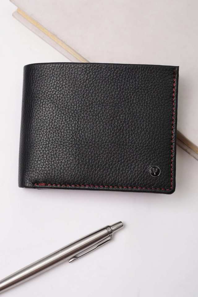 Solid-Leather-Men-s-Bi-Fold-Wallet