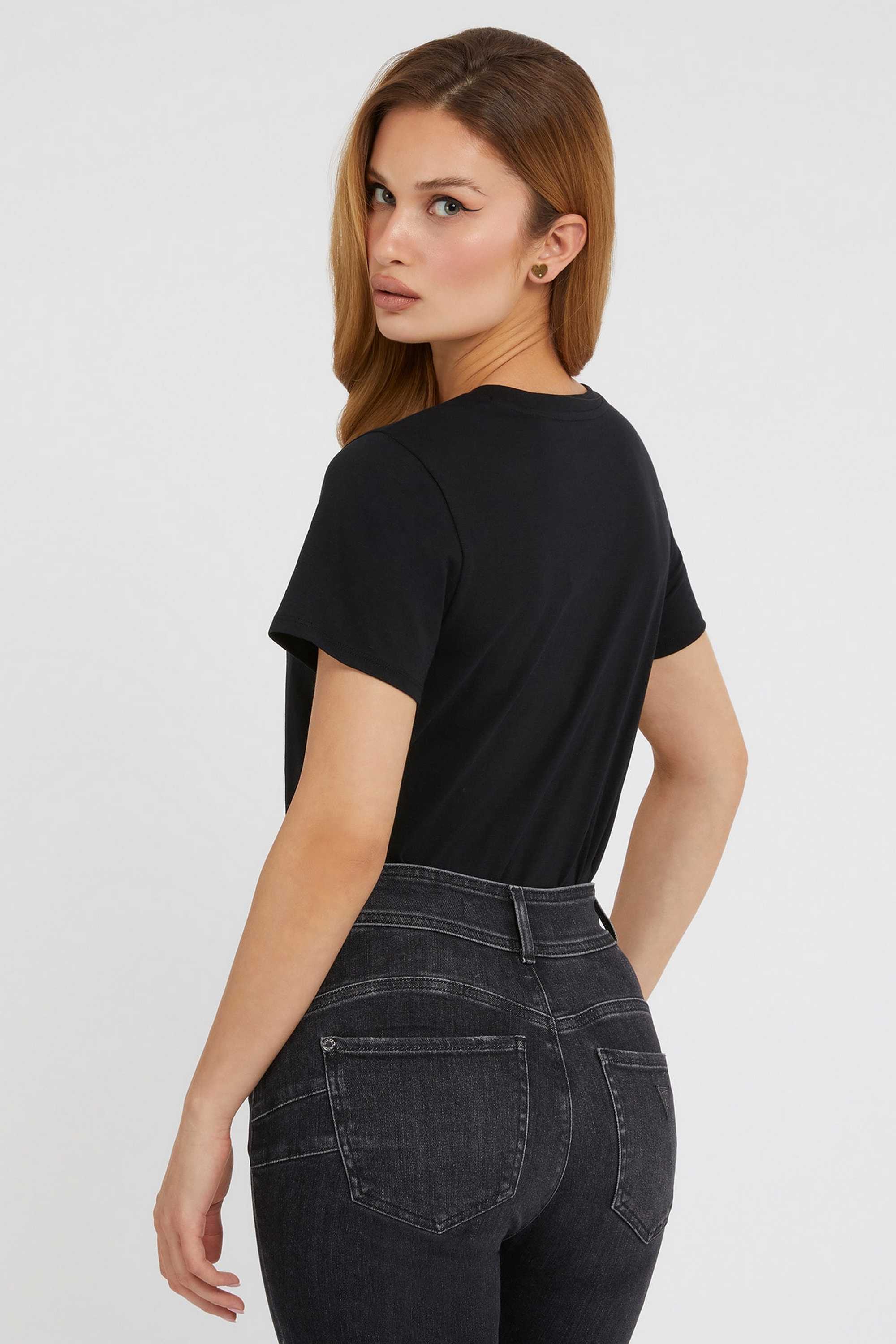 Solid-Blended-Fabric-Women-s-T-Shirt