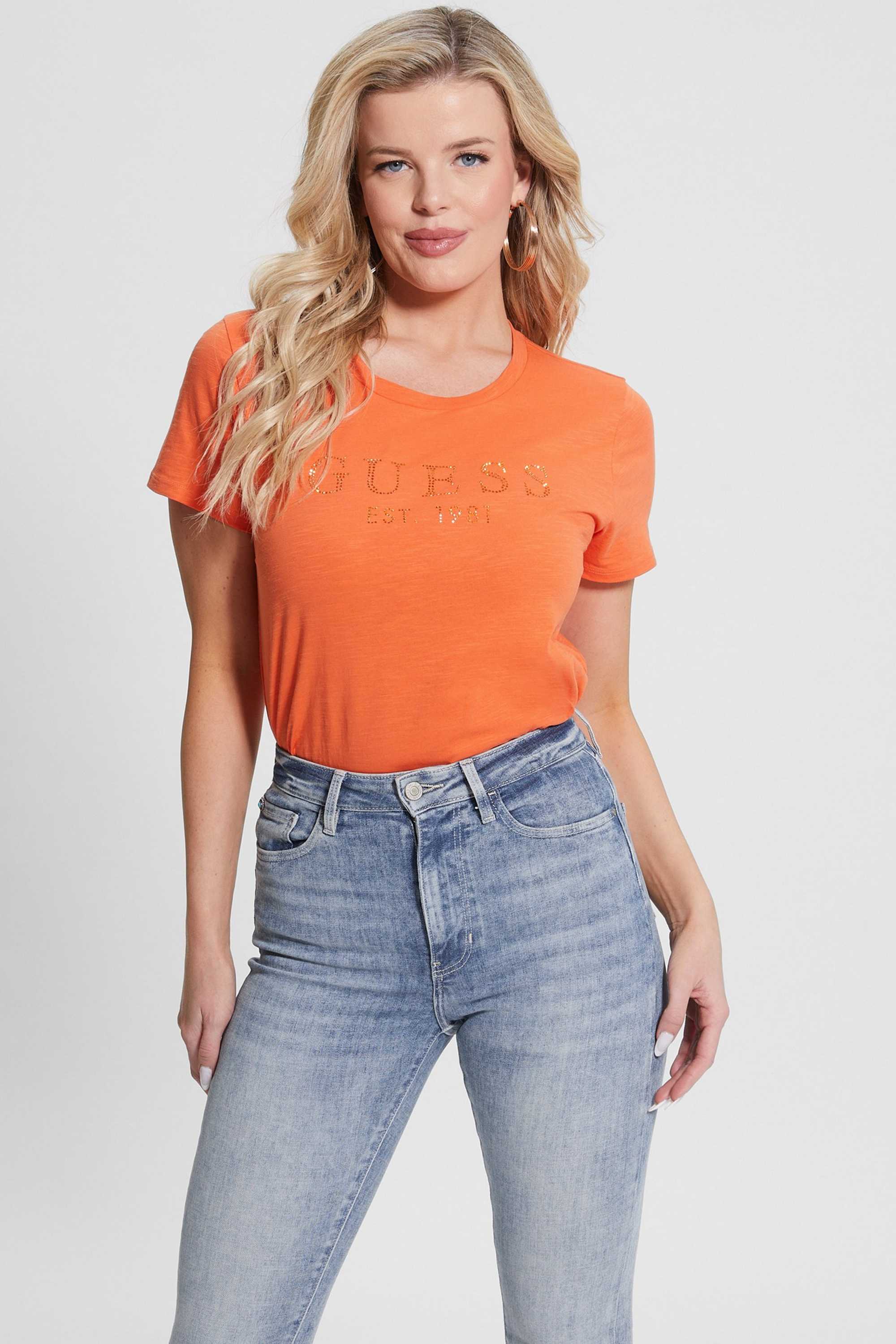 Solid-Blended-Fabric-Women-s-T-Shirt