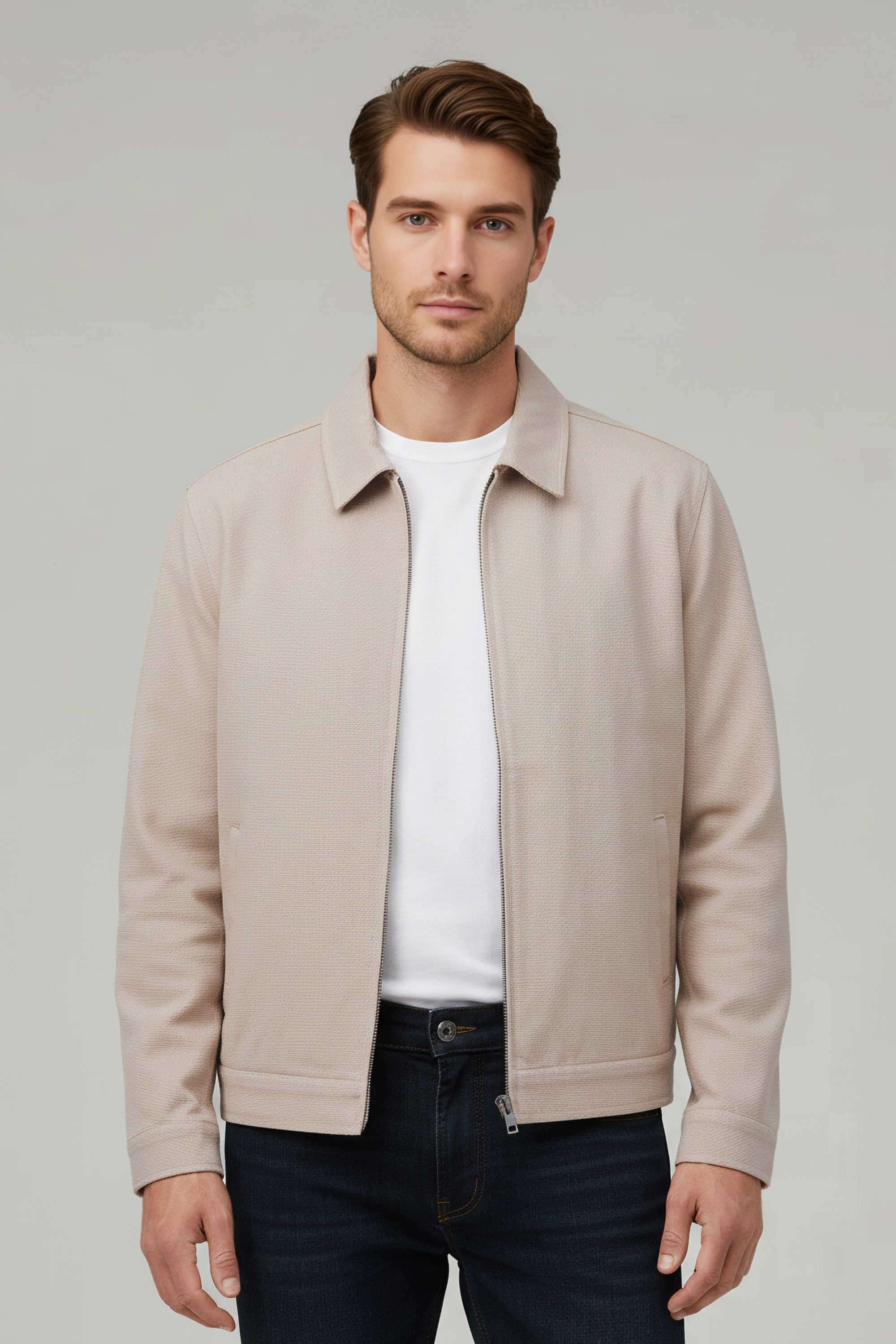 Solid-Cotton-Regular-Fit-Men-s-Jacket