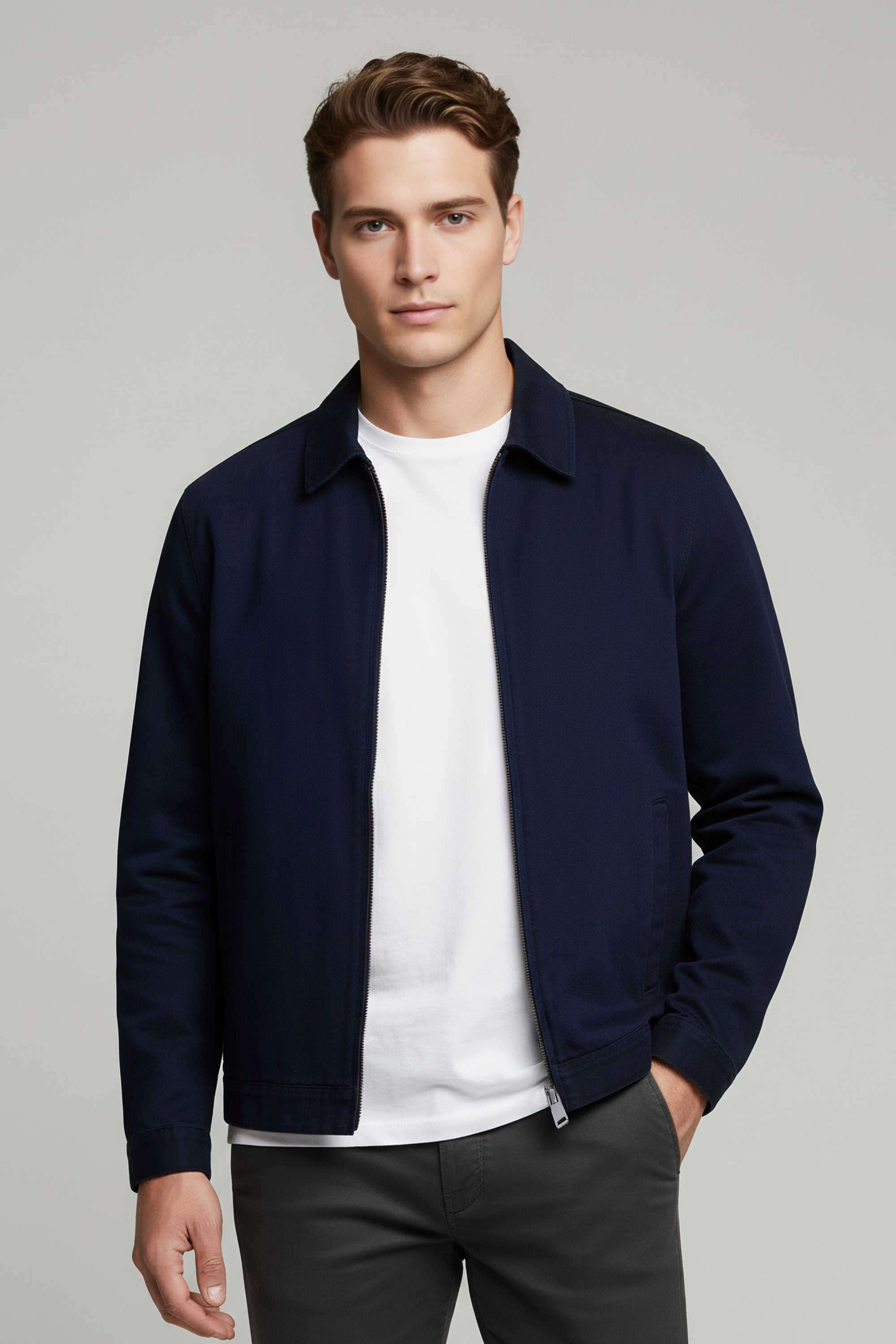 Solid-Cotton-Regular-Fit-Men-s-Jacket