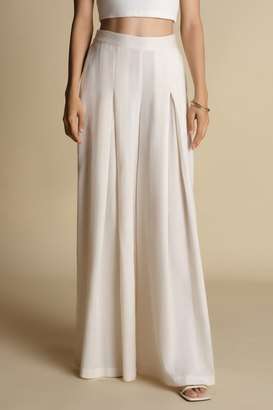 Solid-Rayon-Relaxed-Fit-Women-s-Trousers