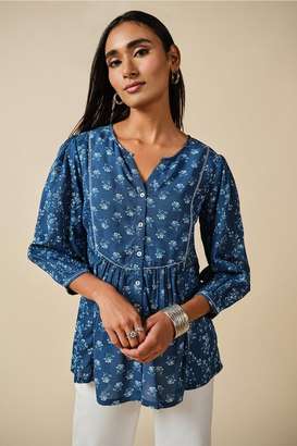 Floral-Modal-Round-Neck-Women-s-Top