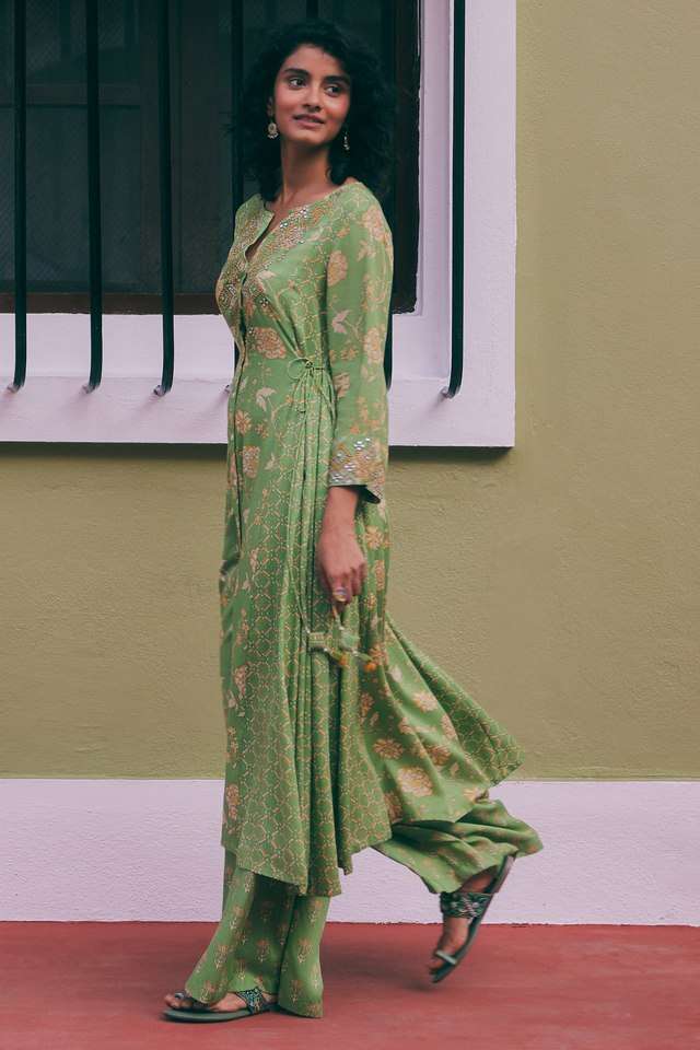 Floral-Full-Length-Modal-Woven-Women-s-Co-Ord-Set