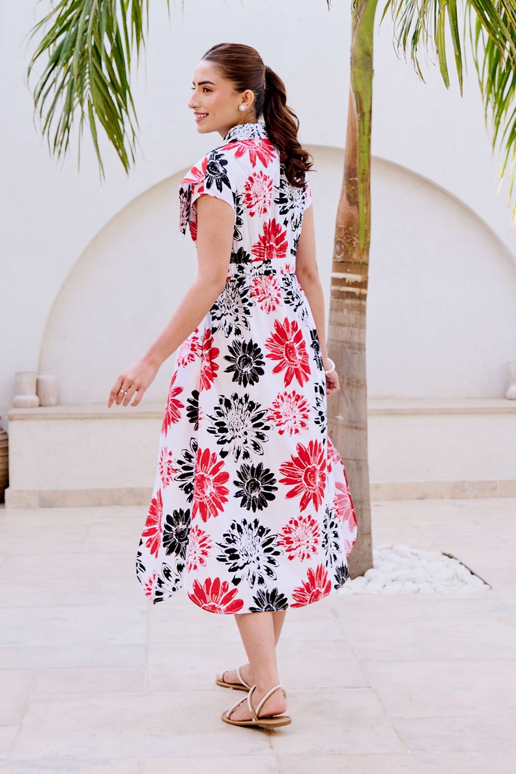 Printed-Cotton-Collared-Women-s-Mini-Dress