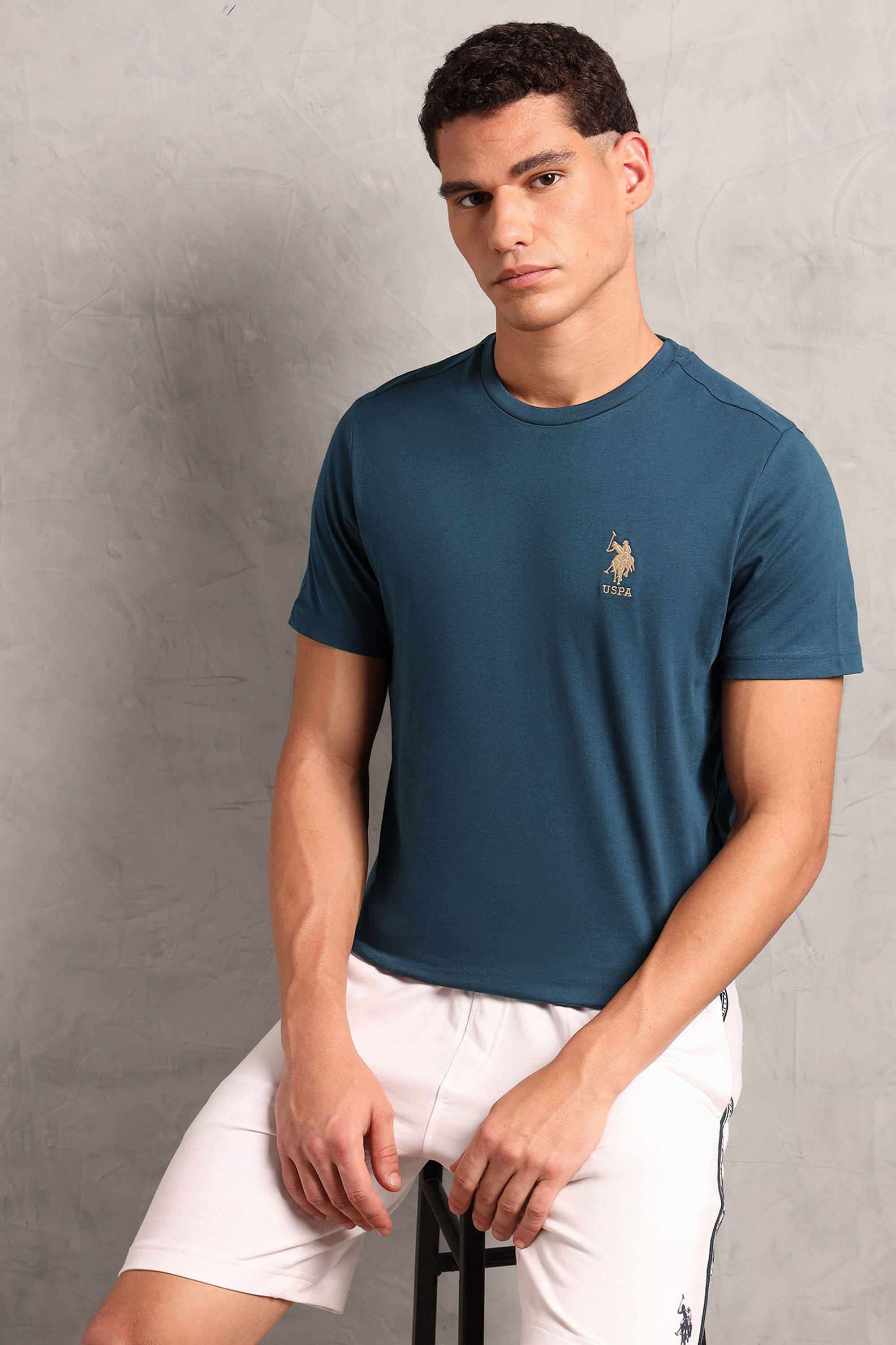 Solid-Cotton-Round-Neck-Men-s-T-Shirt
