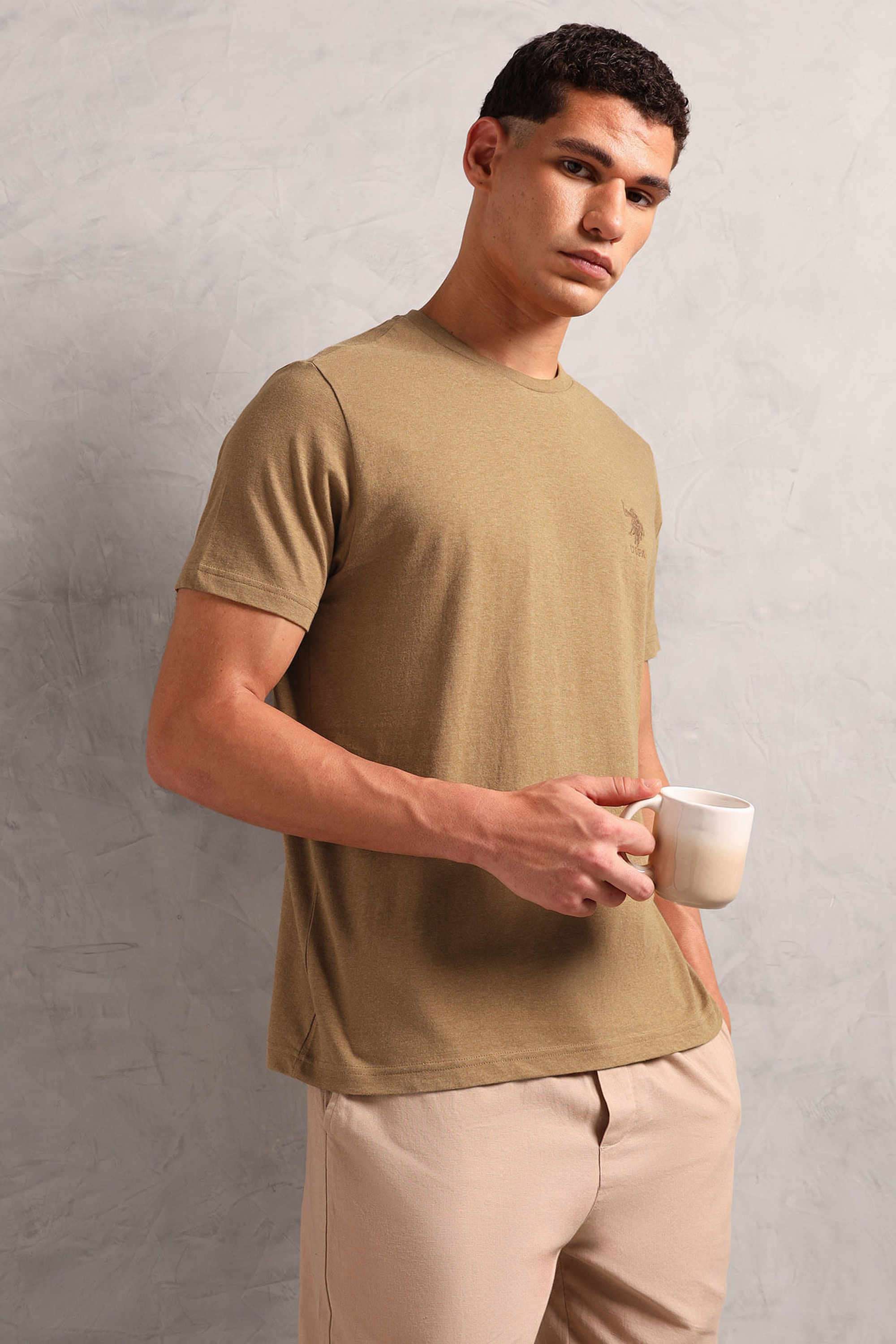 Solid-Cotton-Round-Neck-Men-s-T-Shirt