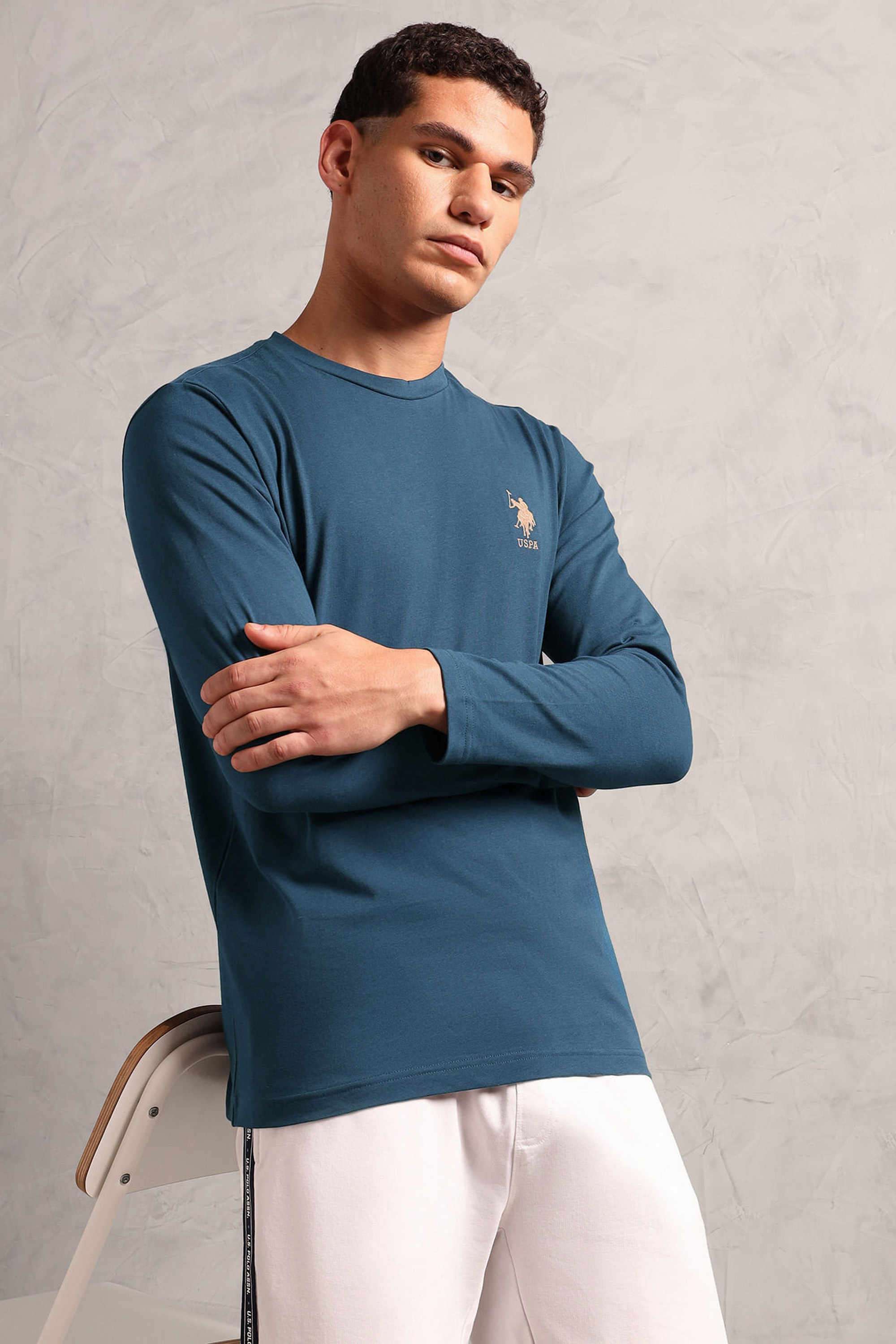 Solid-Cotton-Round-Neck-Men-s-T-Shirt