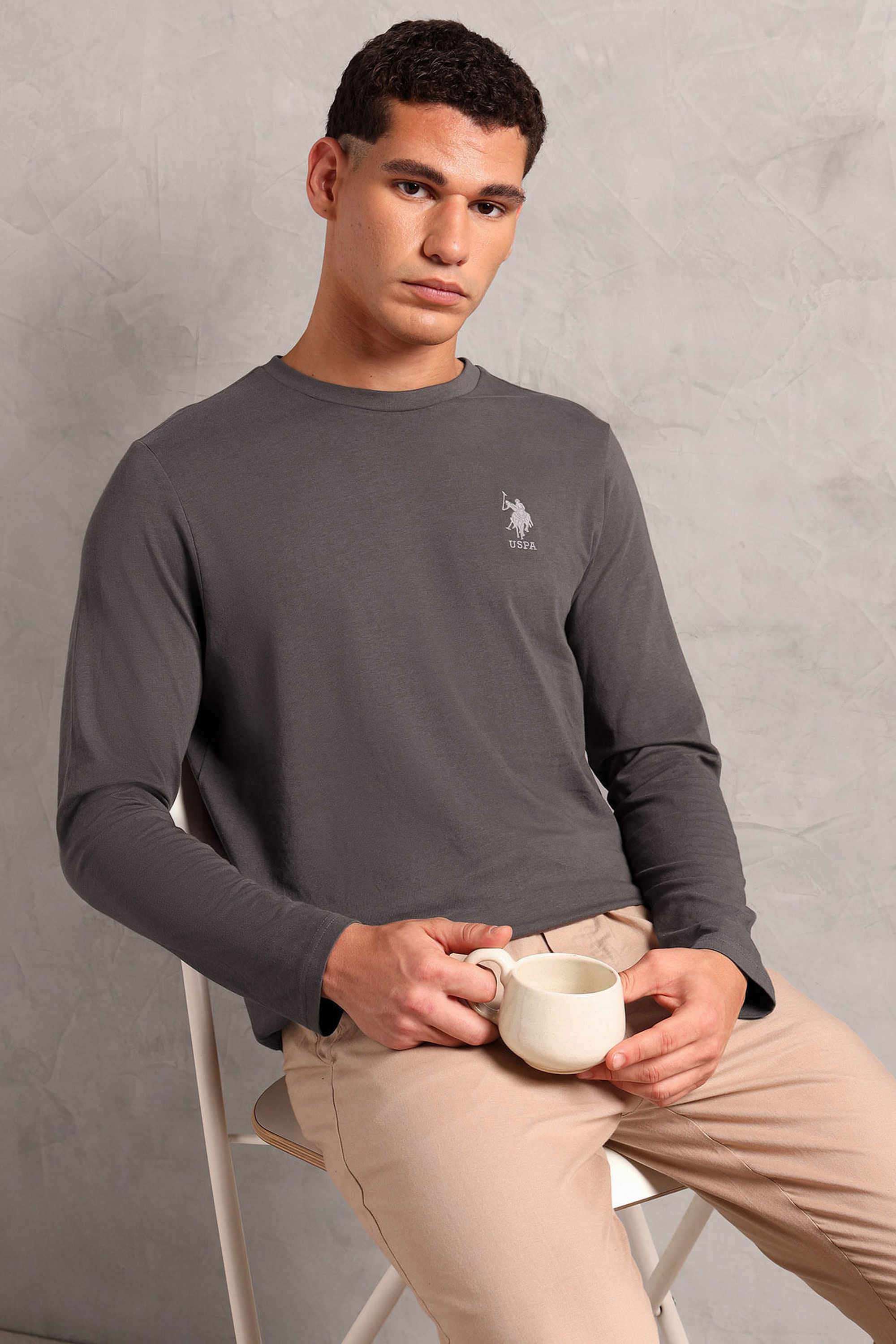 Solid-Cotton-Round-Neck-Men-s-T-Shirt