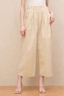 Solid-Relaxed-Fit-Blended-Fabric-Women-s-Casual-Wear-Pants