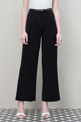 Solid-Relaxed-Fit-Blended-Fabric-Women-s-Casual-Wear-Pants