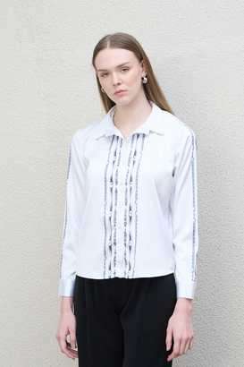 Printed-Classic-Collar-Blended-Fabric-Women-s-Casual-Wear-Shirt