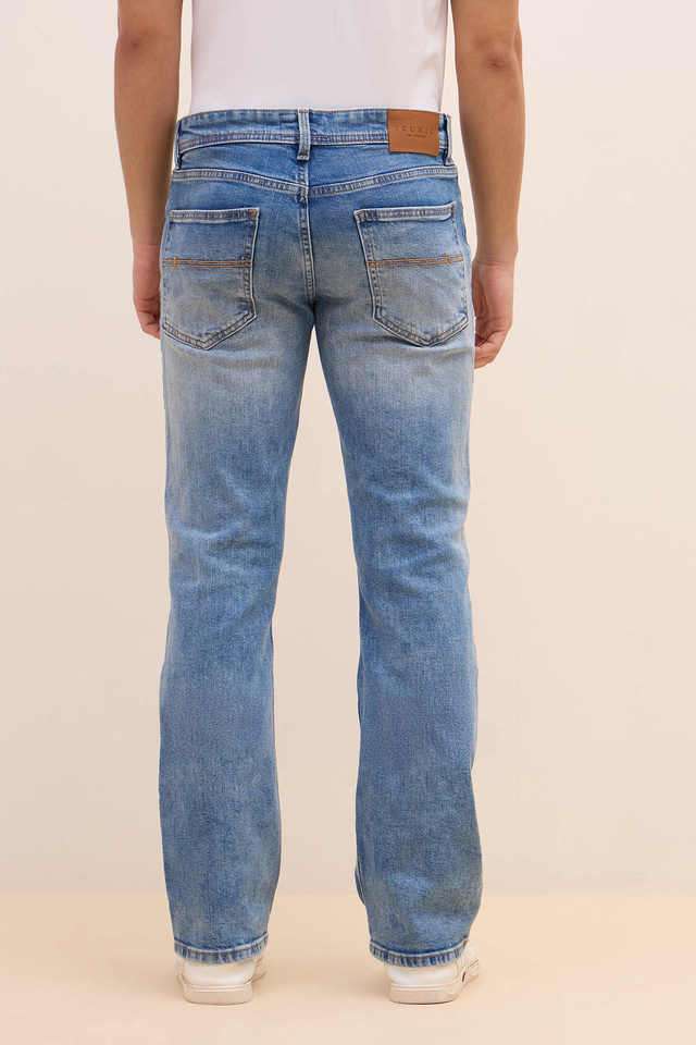 Light-Wash-Cotton-Bootcut-Fit-Men-s-Jeans