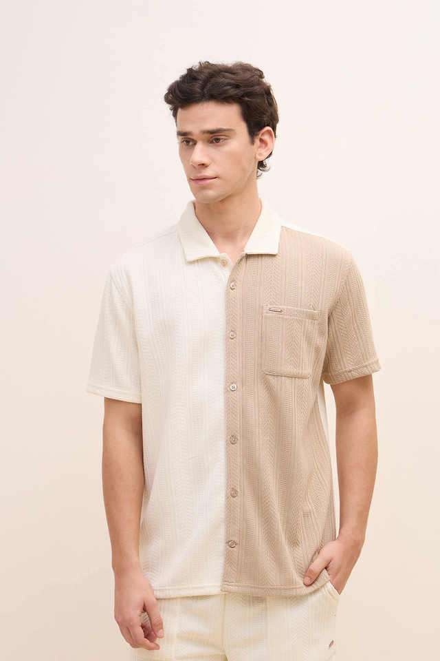 Solid-Polyester-Regular-Fit-Men-s-Casual-Wear-Shirt