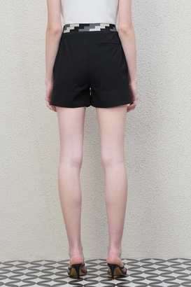 Regular-Fit-Mid-Thigh-Blended-Fabric-Women-s-Casual-Wear-Shorts