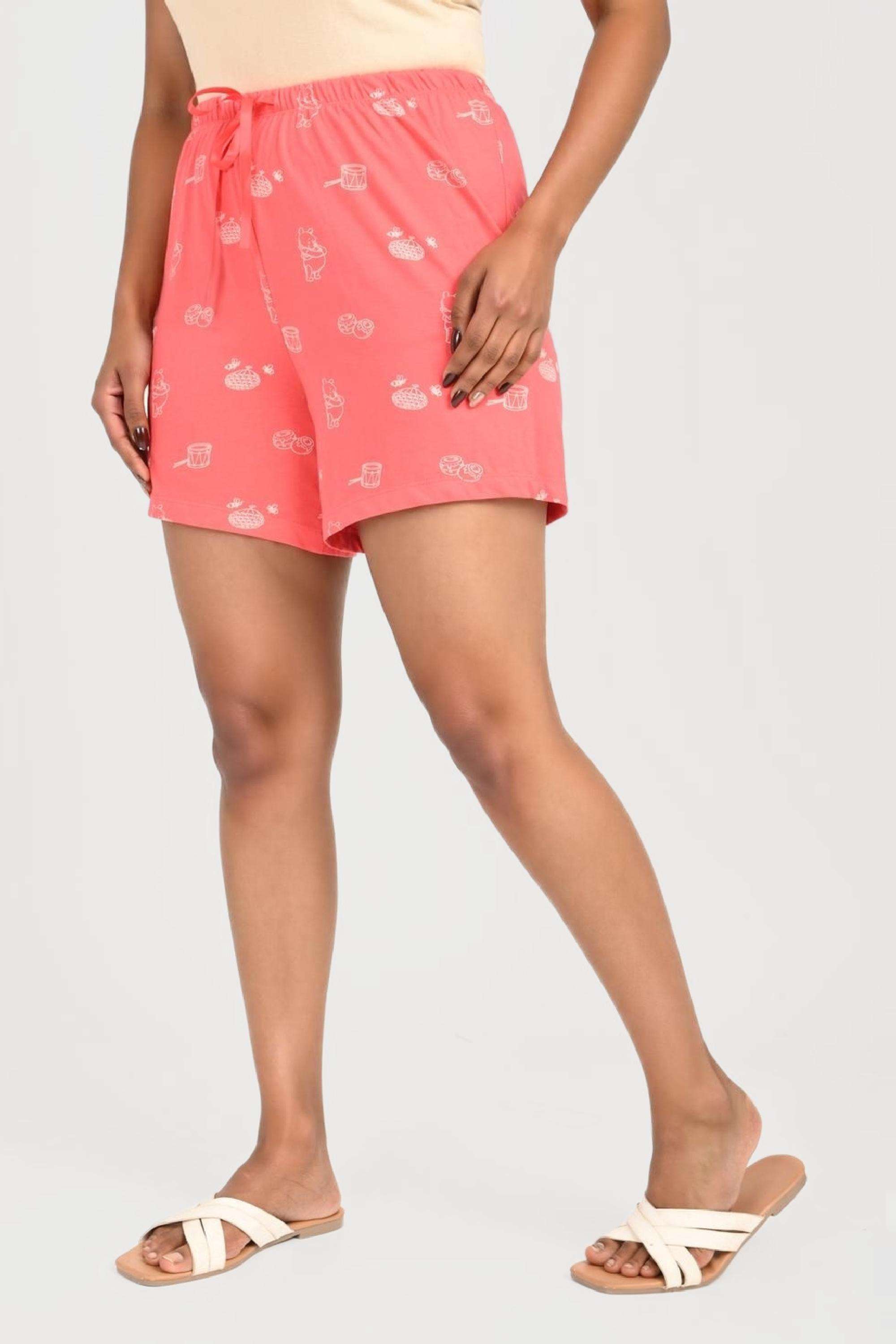 Regular-Fit-Above-Knee-Cotton-Women-s-Casual-Wear-Shorts