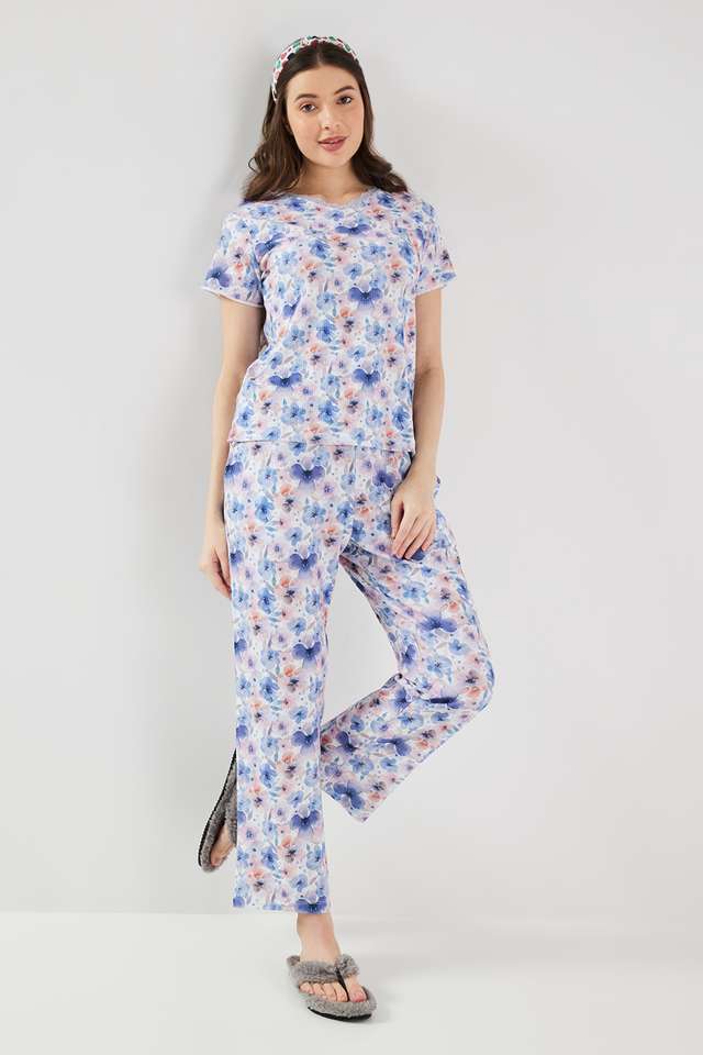 Printed-Blended-Fabric-Regular-Fit-Women-s-Pyjamas