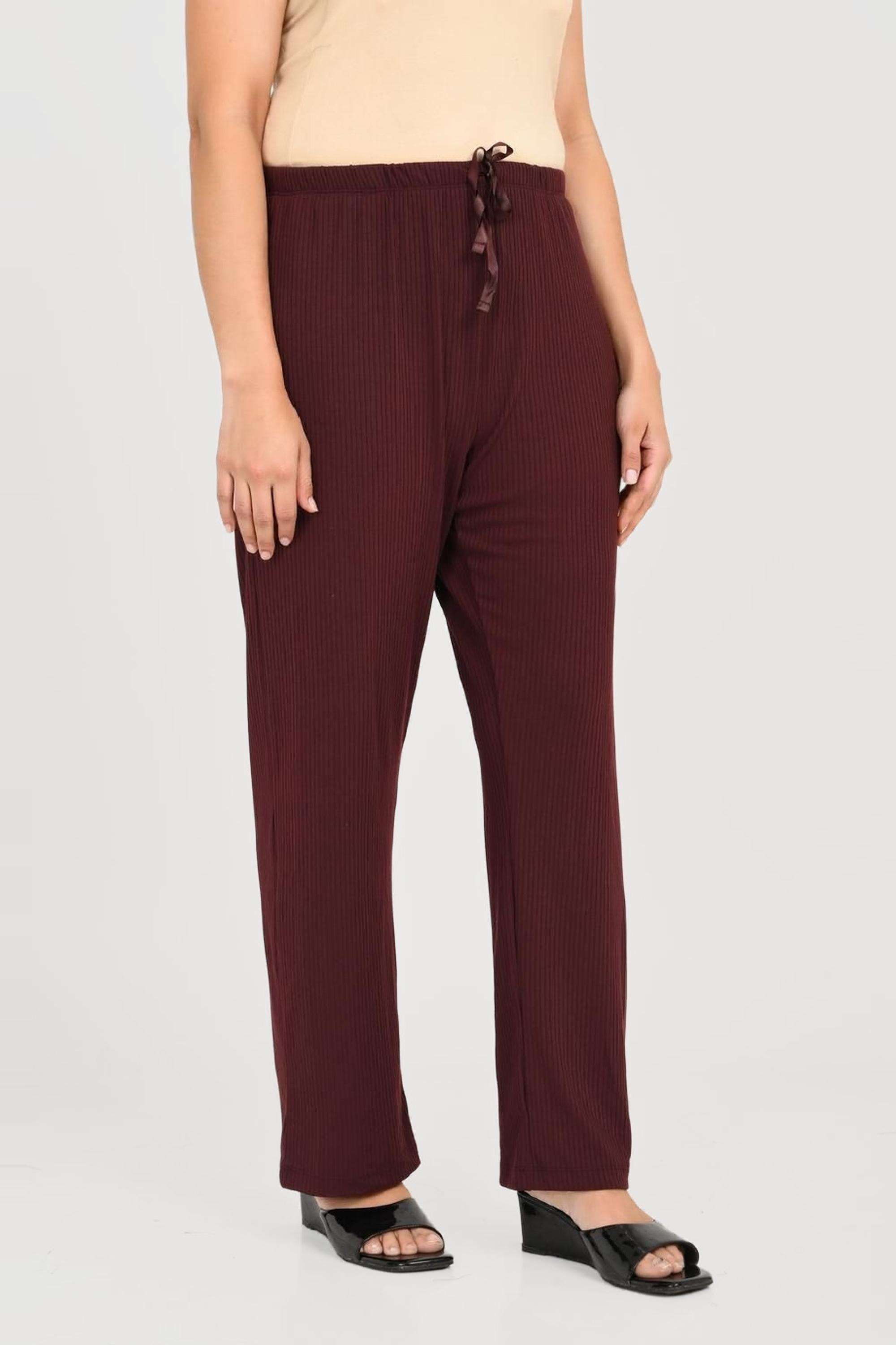 Printed-Ankle-Length-Blended-Fabric-Women-s-Pyjamas