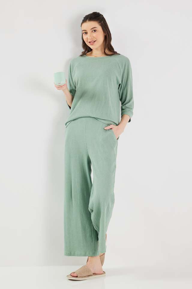 Solid-Blended-Fabric-Regular-Fit-Women-s-Co-Ord-Set