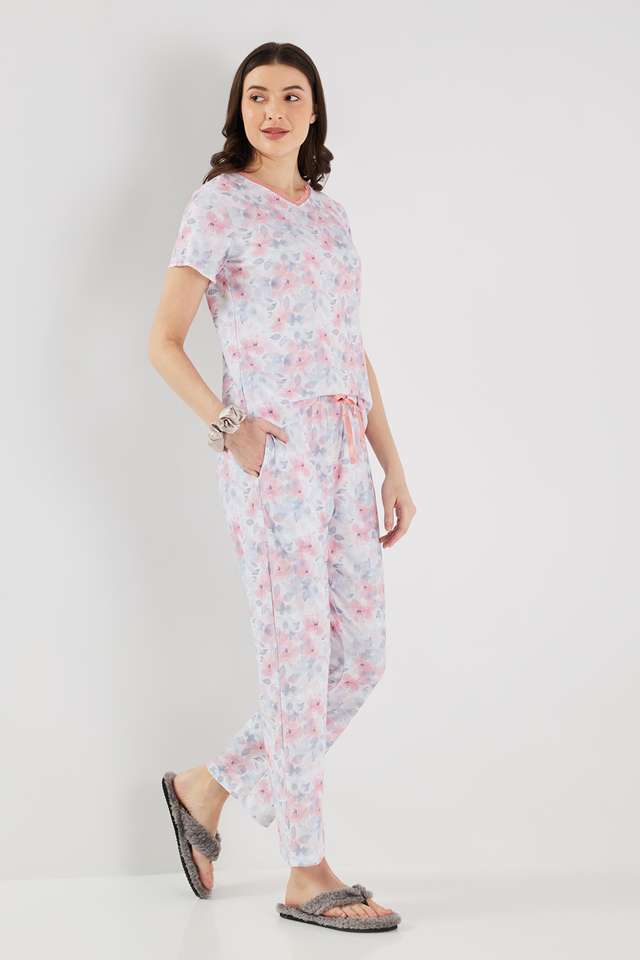 Printed-Blended-Fabric-Regular-Fit-Women-s-Pyjamas