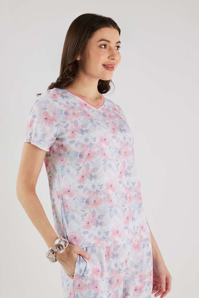 Printed-Blended-Fabric-Regular-Fit-Women-s-T-Shirt